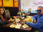 Couple enjoying dinner at Rose Garden Cafe in Elk Grove Village 