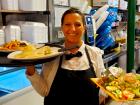 Friendly server at Rose Garden Cafe in Elk Grove Village 