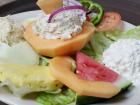 Healthy fruit plate at Tasty Waffle Restaurant in Plainfield