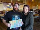 Couple enjoying lunch at Tasty Waffle Restaurant in Romeoville