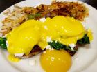 The famous Florentine Benedict at Tasty Waffle Restaurant in Romeoville