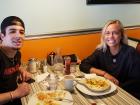 Happy customers at Teddy's Diner in Elk Grove Village