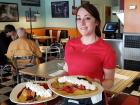 Friendly server at Teddy's Diner in Elk Grove Village