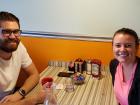 Happy customers at Teddy's Diner in Elk Grove Village