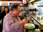 Serving the homemade Egg Lemon Soup at The Canteen Restaurant in Barrington