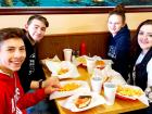 Friends enjoying lunch at The Works Gyros in Glenview