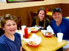 Family enjoying lunch at The Works Gyros in Glenview