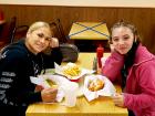 Happy customers enjoying lunch at The Works Gyros in Glenview