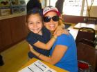 Mom and daughter enjoying lunch at The Works Gyros in Glenview