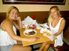 Friends enjoying lunch at The Works Gyros in Glenview