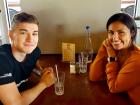 Couple enjoying lunch at Xando Cafe in Hickory Hills