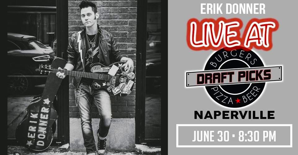 Erik Donner Live at Draft Picks Sports Bar in Naperville OPA Chicago