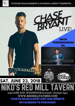 Chase Bryant Live at Nikos Red Mill Tavern Woodstock