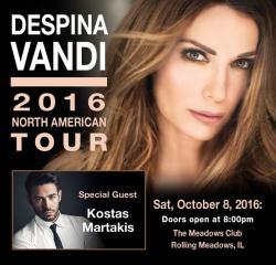 Despina Vandi North American Tour