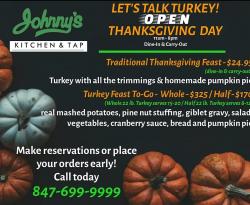 Thanksgiving Day at Johnny's Kitchen & Tap - Glenview