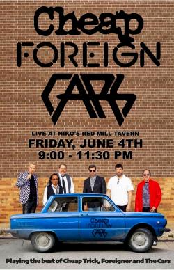 Cheap Foreign Cars Live at Niko's Red Mill Tavern in Woodstock
