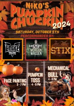Pumpkin Chuckin Festival at Nikos Red Mill Tavern - Woodstock