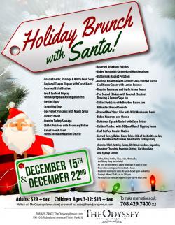 Holiday Brunch with Santa at The Odyssey - Tinley Park Holiday Brunch with Santa at The Odyssey - Tinley Park