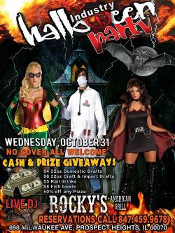 Halloween Party at Rocky's American Grill in Prospect Heights