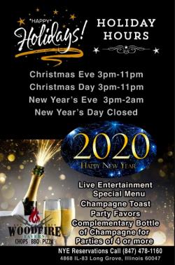Holiday Dining & New Year's Eve at Woodfire Tavern - LOng Grove Holiday Dining & New Year's Eve at Woodfire Tavern - LOng Grove