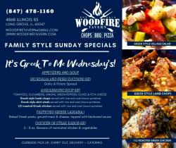 It's Greek To Me Wednesday's at Woodfire Tavern - Long Grove