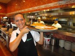 Friendly server at Lumes Pancake House in Orland Park