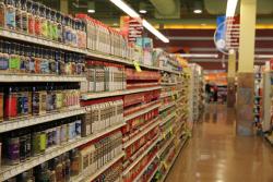 The imported food aisle at Pete's Fresh Market in Oakbrook Terrace