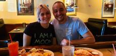 Couple enjoying lunch at Andrew's Open Pit & Spirits in Park Ridge