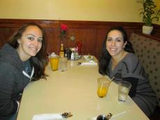 Friends enjoying breakfast at Annie's Pancake House in Skokie