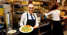 Friendly servers at Apple Villa Pancake House in Hoffman Estates