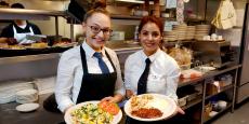 Friendly servers at Apple Villa Pancake House in Hoffman Estates