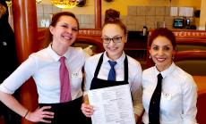 Friendly servers at Apple Villa Pancake House in Hoffman Estates