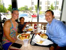 Family enjoying lunch at Backyard Grill in Chicago