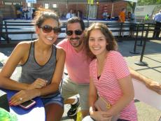 Friendly volunteers at The Big Greek Food Fest in Niles