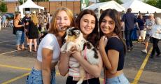 Friends enjoying The Big Greek Food Fest in Niles