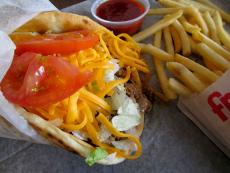 The ground beef taco in a pita at Billy Boy's Restaurant in Chicago Ridge