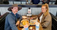 Couple enjoying lunch at Billy Boy's Restaurant in Chicago Ridge