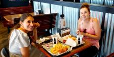 Friends enjoying lunch at Billy Boy's Restaurant in Chicago Ridge