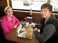 Friends enjoying lunch at Billy Boy's Restaurant in Chicago Ridge