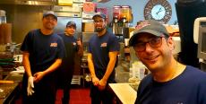 Hard working kitchen crew at Billy Boy's Restaurant in Chicago Ridge