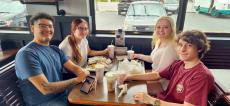 Friends enjoying lunch at Billy Boy's Restaurant in Chicago Ridge