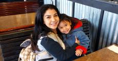 Mom and daughter enjoying lunch at Billy Boy's Restaurant in Chicago Ridge