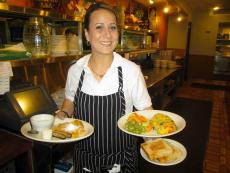 Friendly server at Billy's Pancake House in Palatine