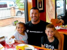 Family enjoying lunch at Brandy's Gyros in Chicago