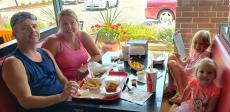 Family enjoying lunch at Brandy's Gyros in Schaumburg