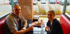 Friends enjoying lunch at Brandy's Gyros in Schaumburg