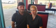 Couple enjoying lunch at Brandy's Gyros in Schaumburg