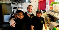 Hard working kitchen crew at Brandy's Gyros in Schaumburg