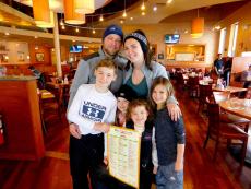 Family enjoying breakfast at Butterfield's Pancake House & Restaurant in Northbrook