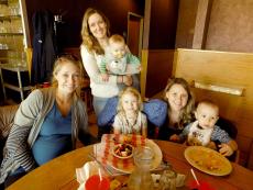 Families enjoying lunch at Butterfield's Pancake House & Restaurant in Naperville